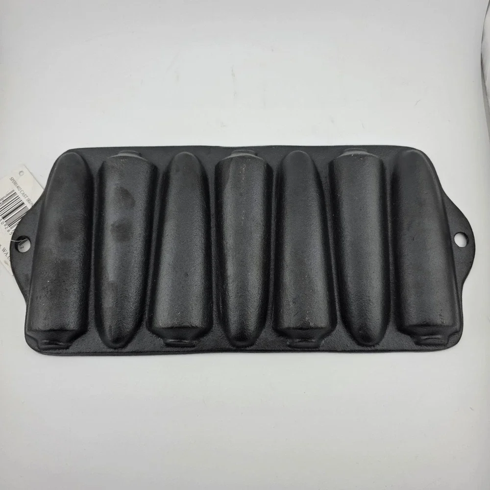 SVI Tacoma Cast Iron Corn Shape Bake Pan 7 Slot Black NWT Rustic Country Kitchen